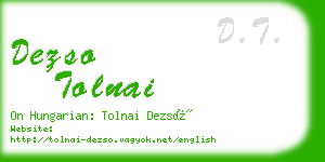 dezso tolnai business card